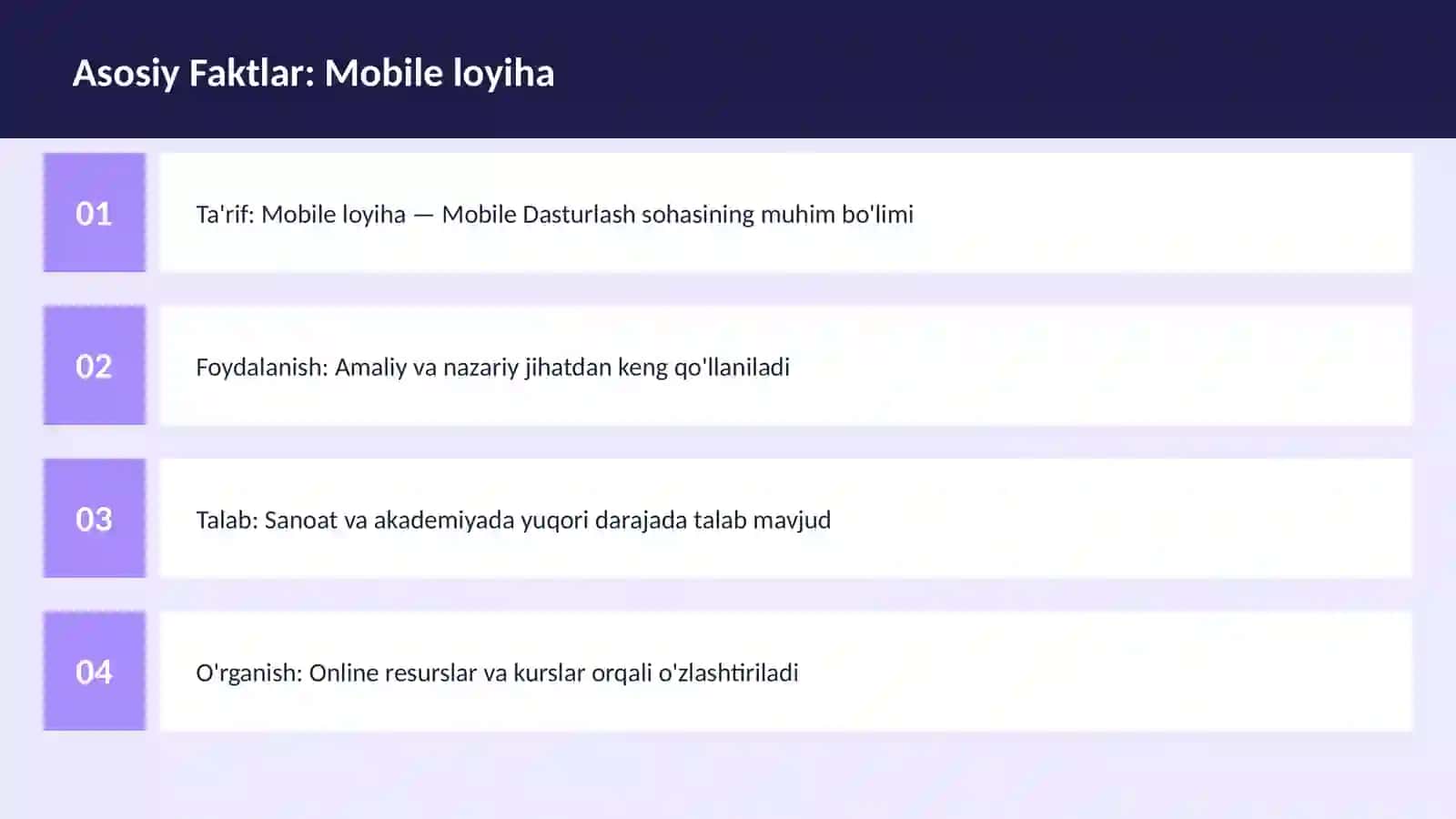 Mobile loyiha 3