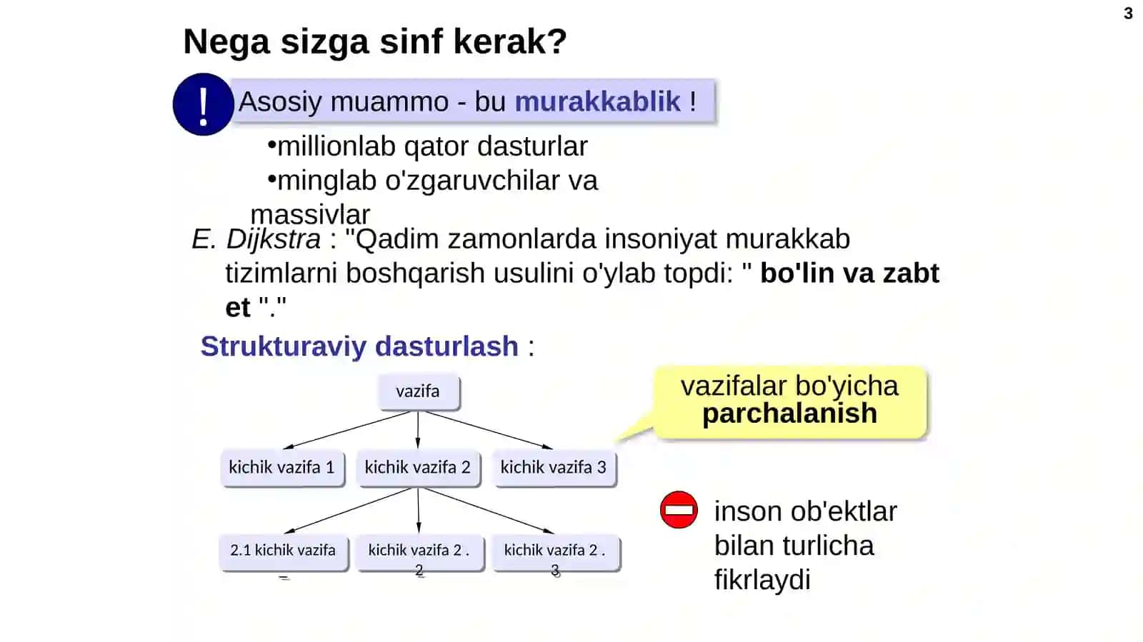 Ob'ektga yo'naltirilgan dasturlash.Python 3