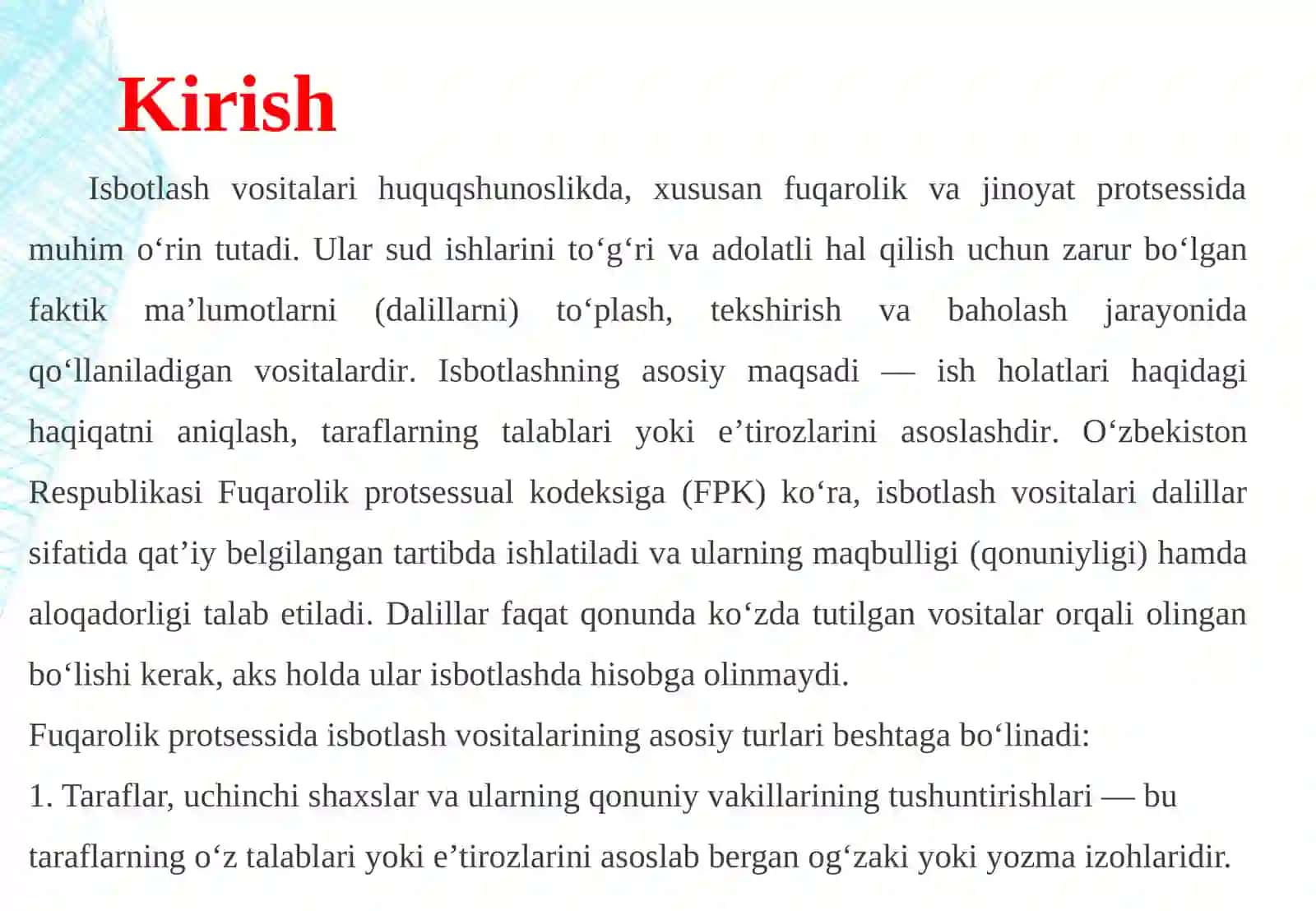 Isbotlash vositalari va ularning turlari 3