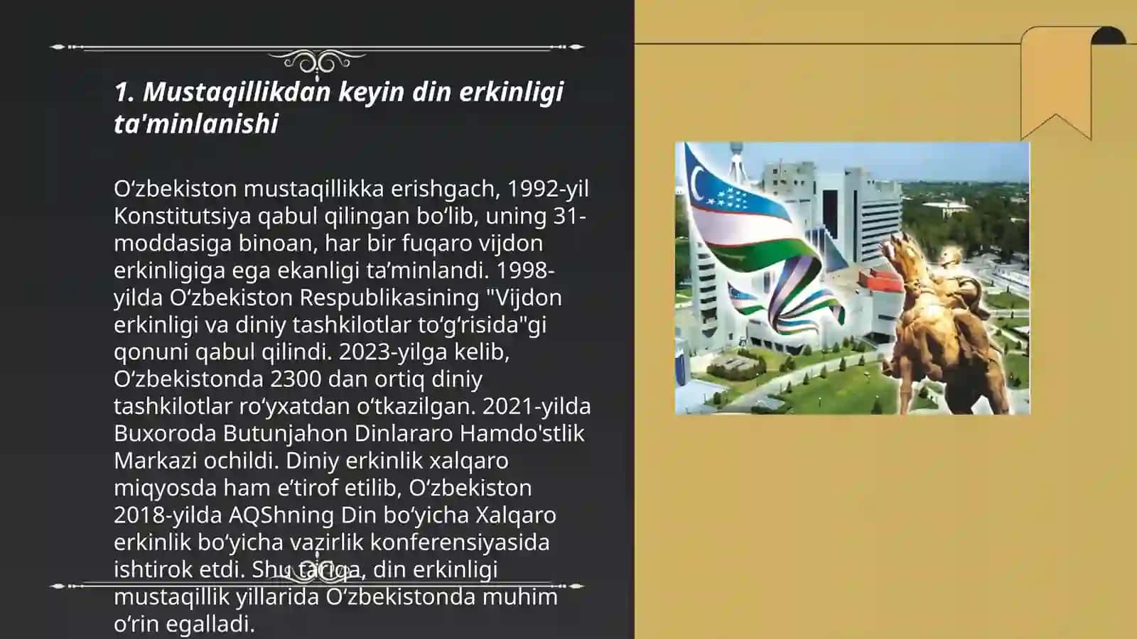 Mustaqil O‘zbekistonda amalga oshirilgan diniy va marifiy ishlar 3