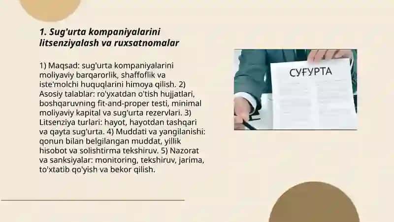 Sugurta bozorini tartibga solish vositalari 3