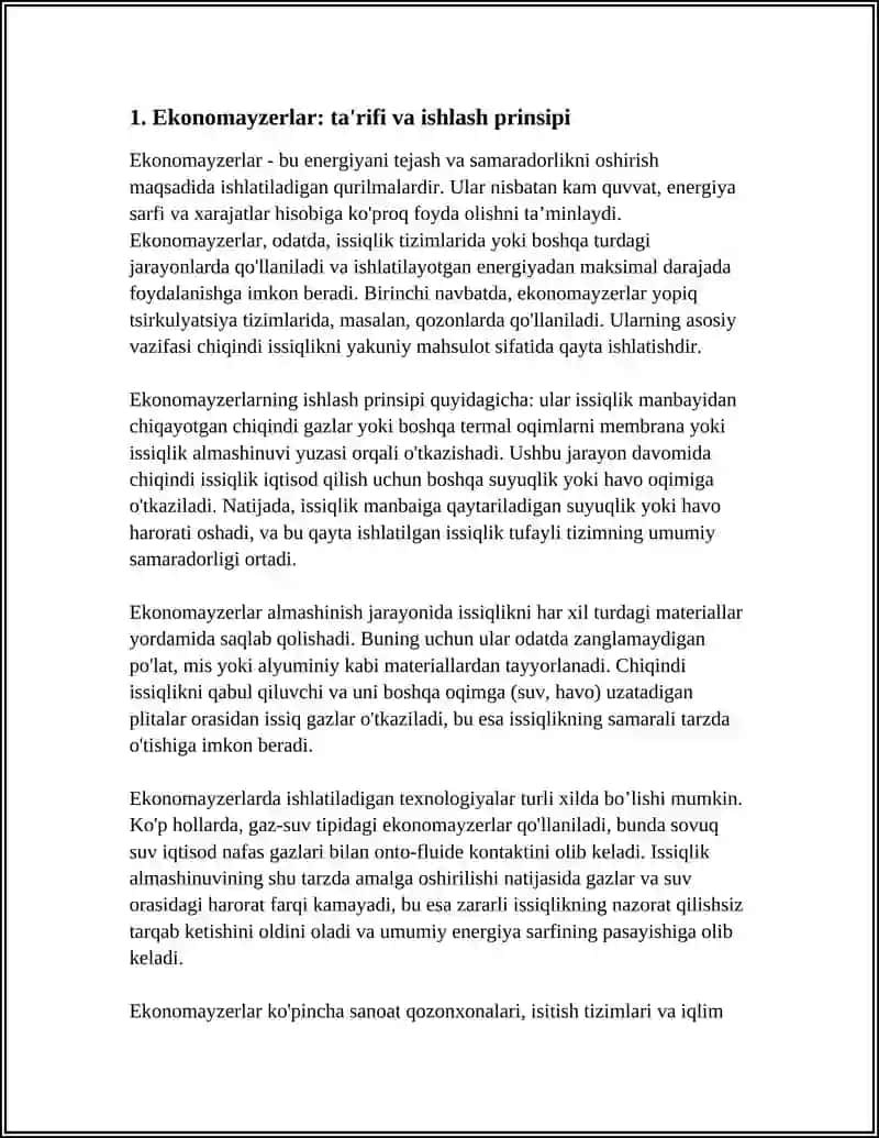 EKONOMAYZERLAR VA ULARNING TURLARI 3