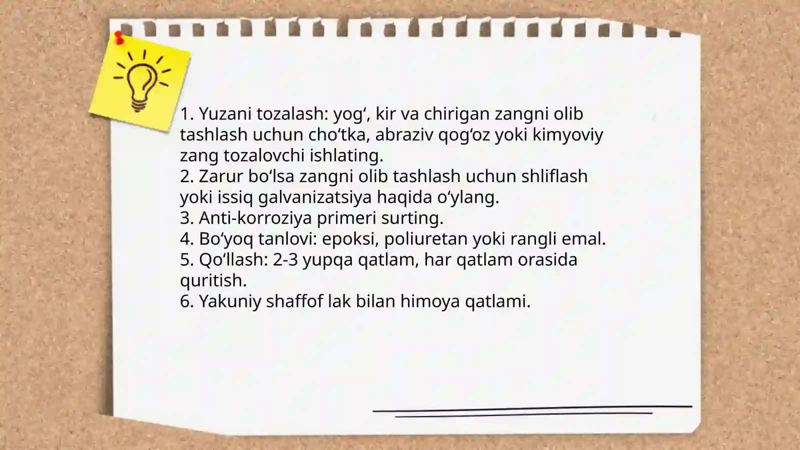 Uyda korroziyani oldini olish yöllari 3