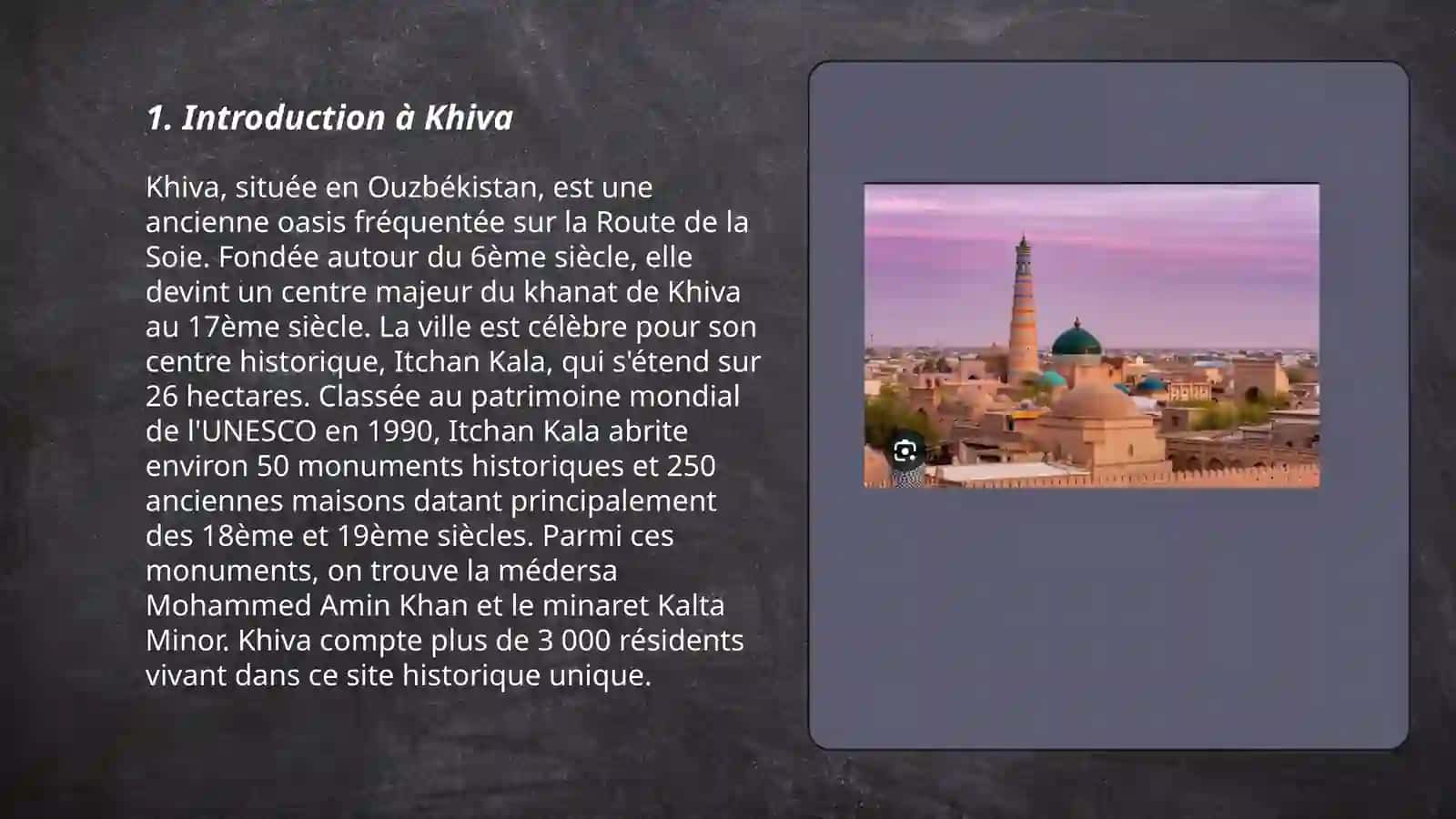 Khive est une ville"Mille est une nuit" 3