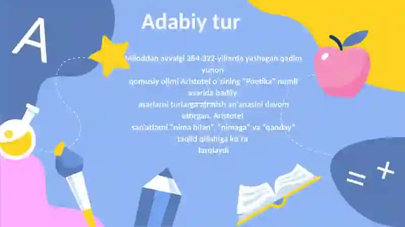 Adabiy tur va janr nazariyasi 3