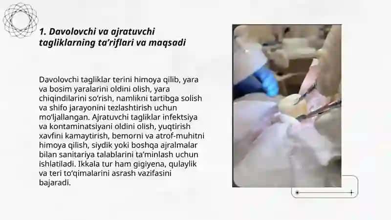 Davolovchi va ajratuvchi tagliklar 3