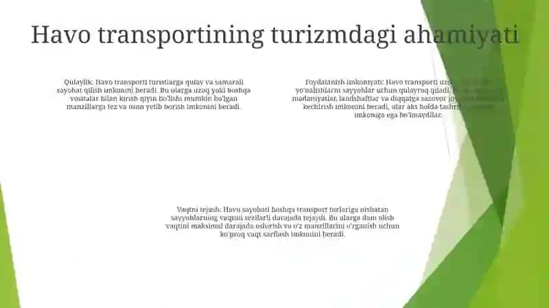 Turizmda Havo Transporti 3