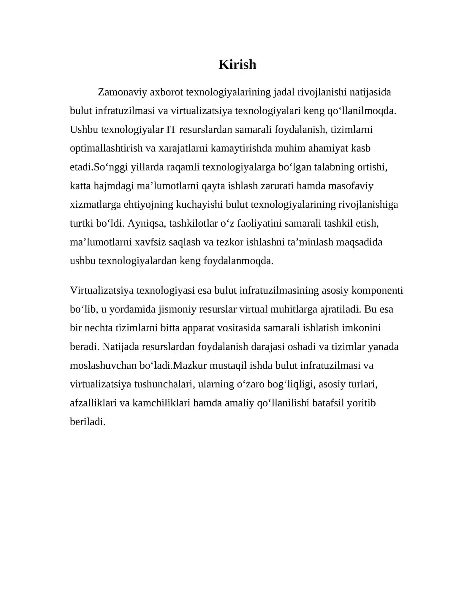 Bulutli hisoblash fanidan 2-MUSTAQIL ISHI 3