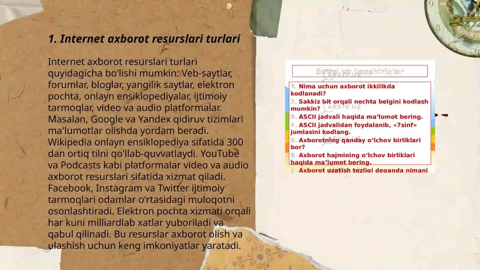 Internet axborot resuslaridan foydalanib sohaga oid axborotlar bazasini tuzish 3
