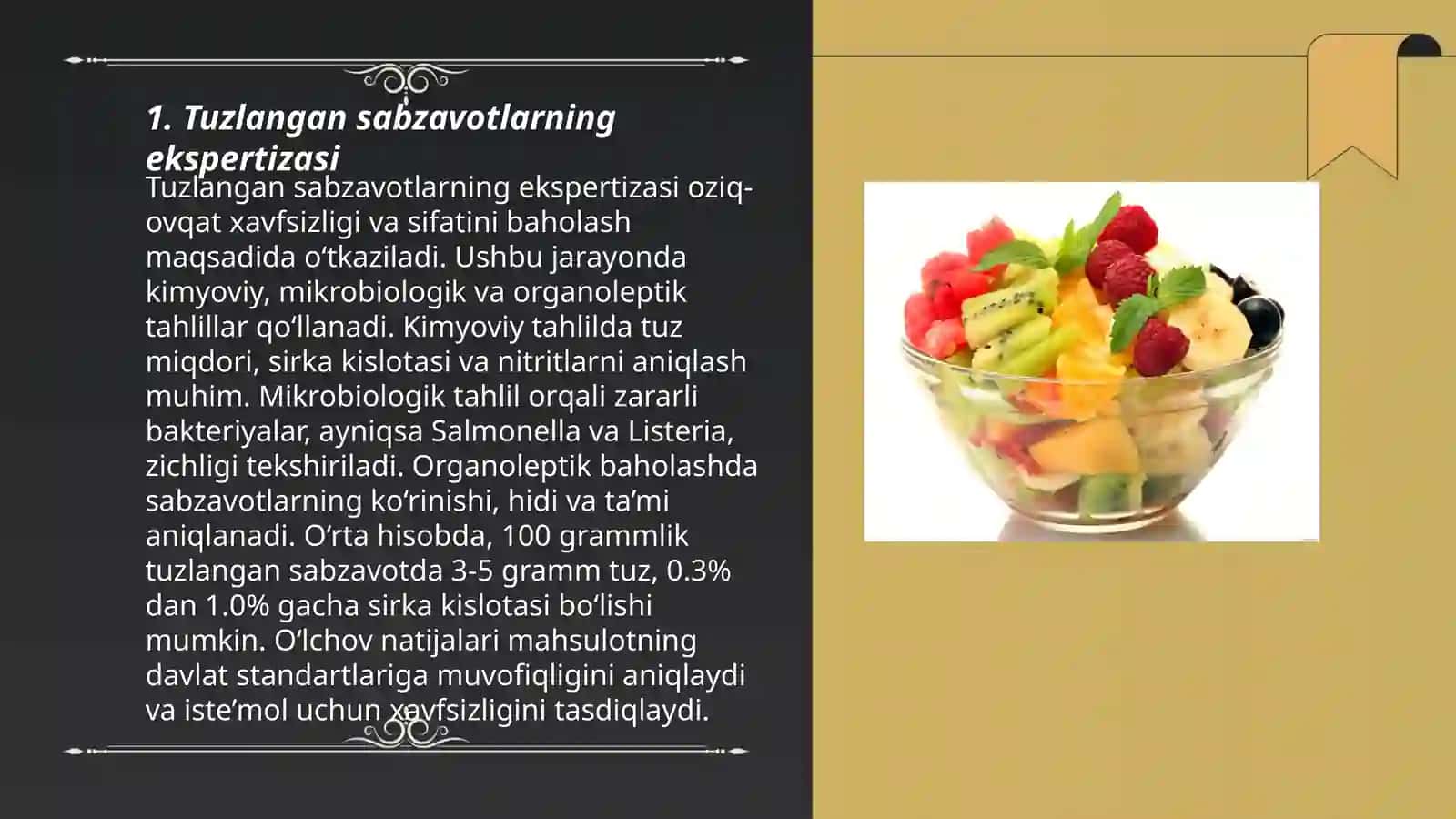 Tuzlangan sabzavotlarning ekspertizasi 3