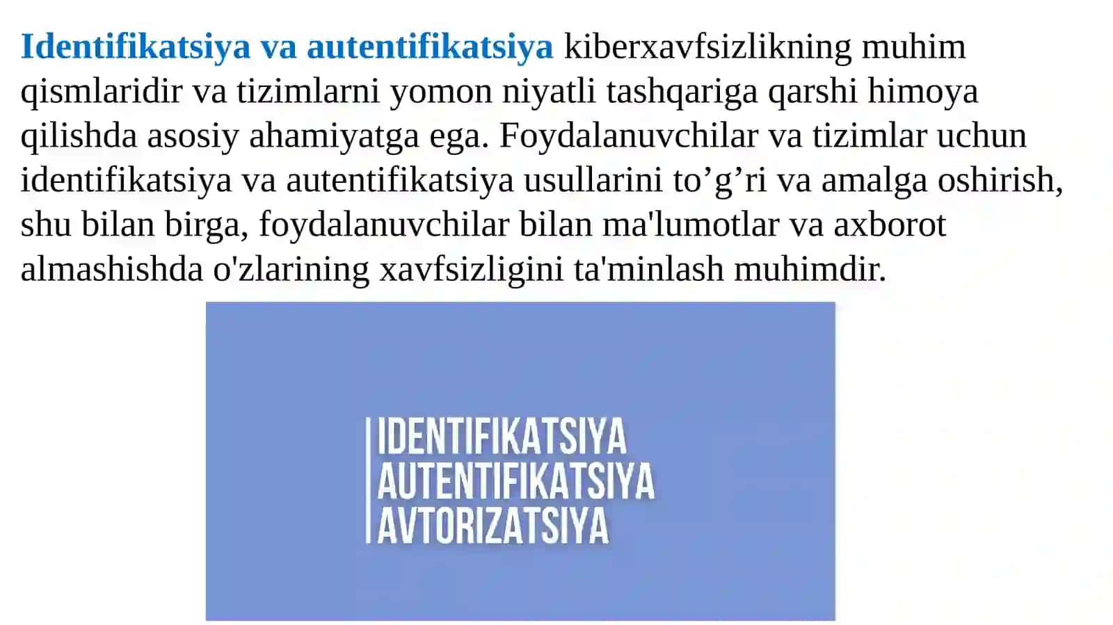 Identifikasiya va autentifikasiya vositalari 3