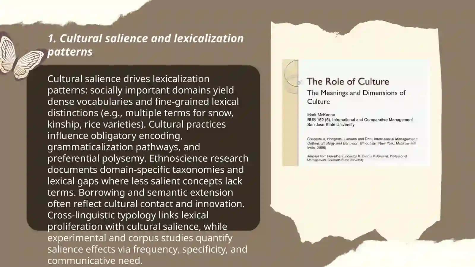 The role of cultural context in lexical typology 3