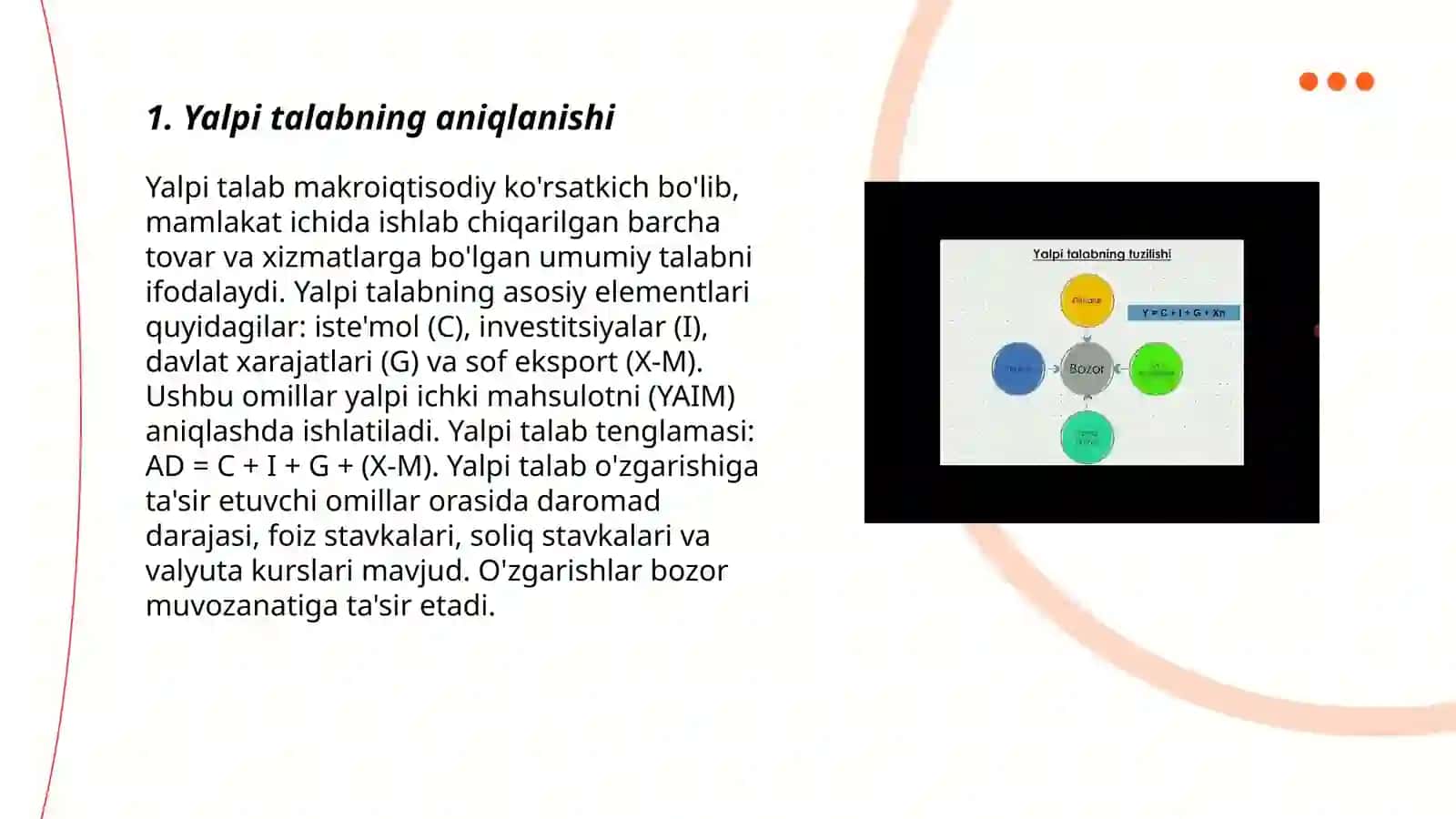 Yalpi Talab va Yalpi Taklif 3