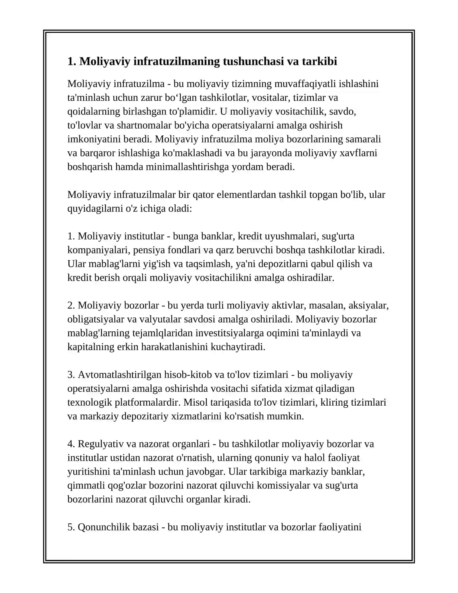MOLIYAVIY INFRASTRUKTURA VA UNING ELEMENTLARI 3