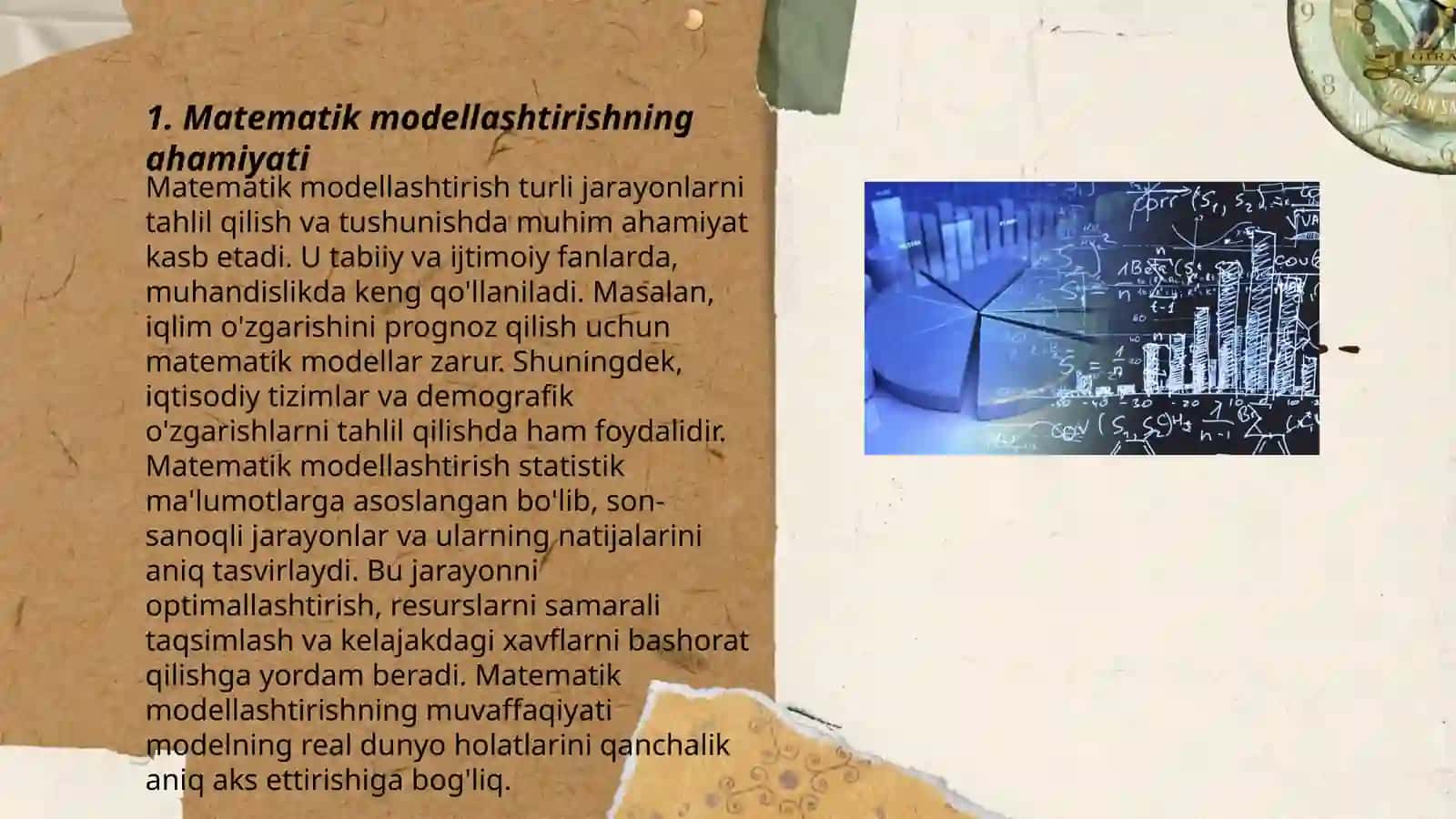 Matematik modellashtirish va uning bosqichlari 3