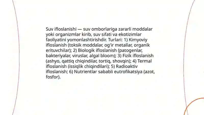Suvning ifloslanishi 3