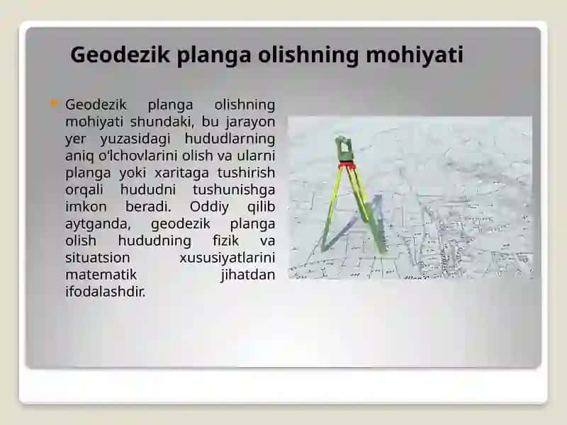 Geodezik planga olish 3