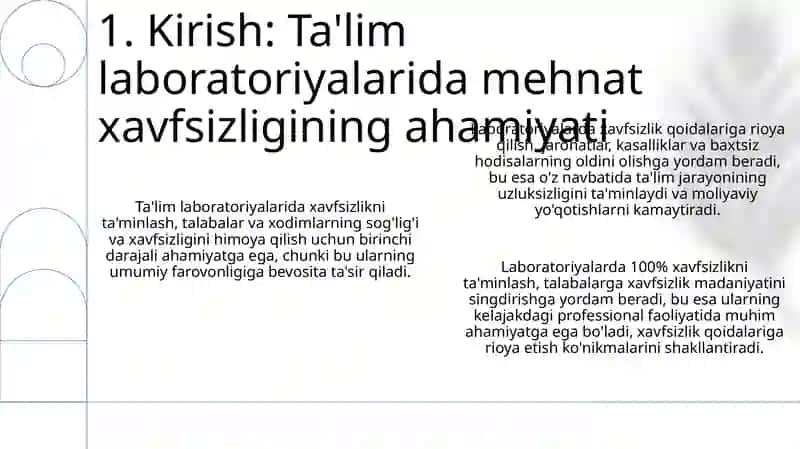 Oʻquv labaratoriyalarida mehnat xavfsizligi 3