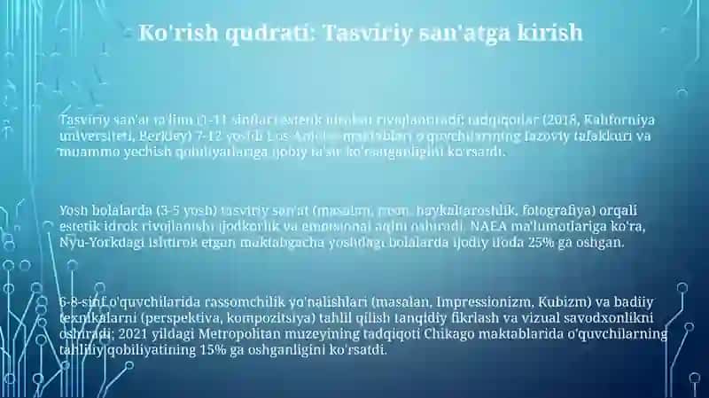 Tasviriy san'at ta'limi 3