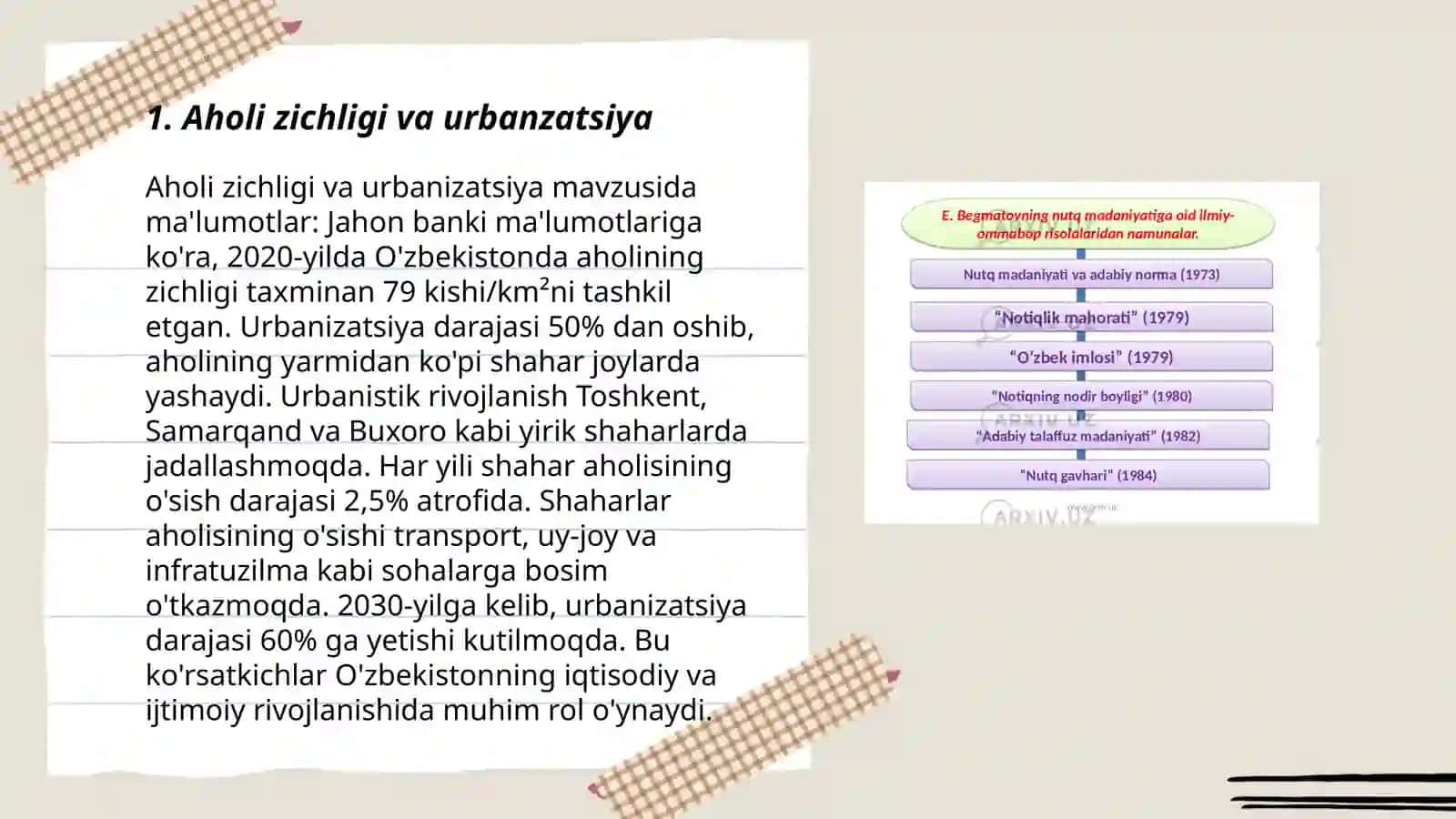 Urbanizatsiya va Aholi Zichligi 3