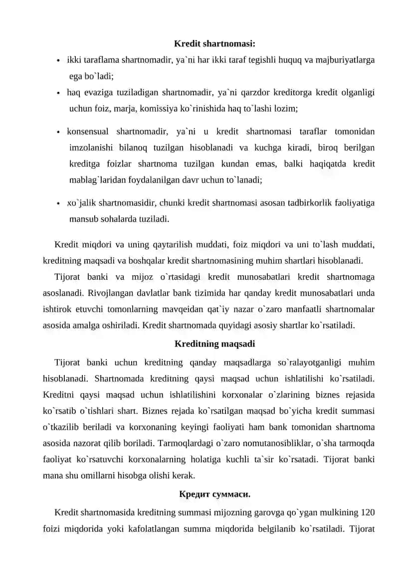 KREDIT SHARTNOMASI 3