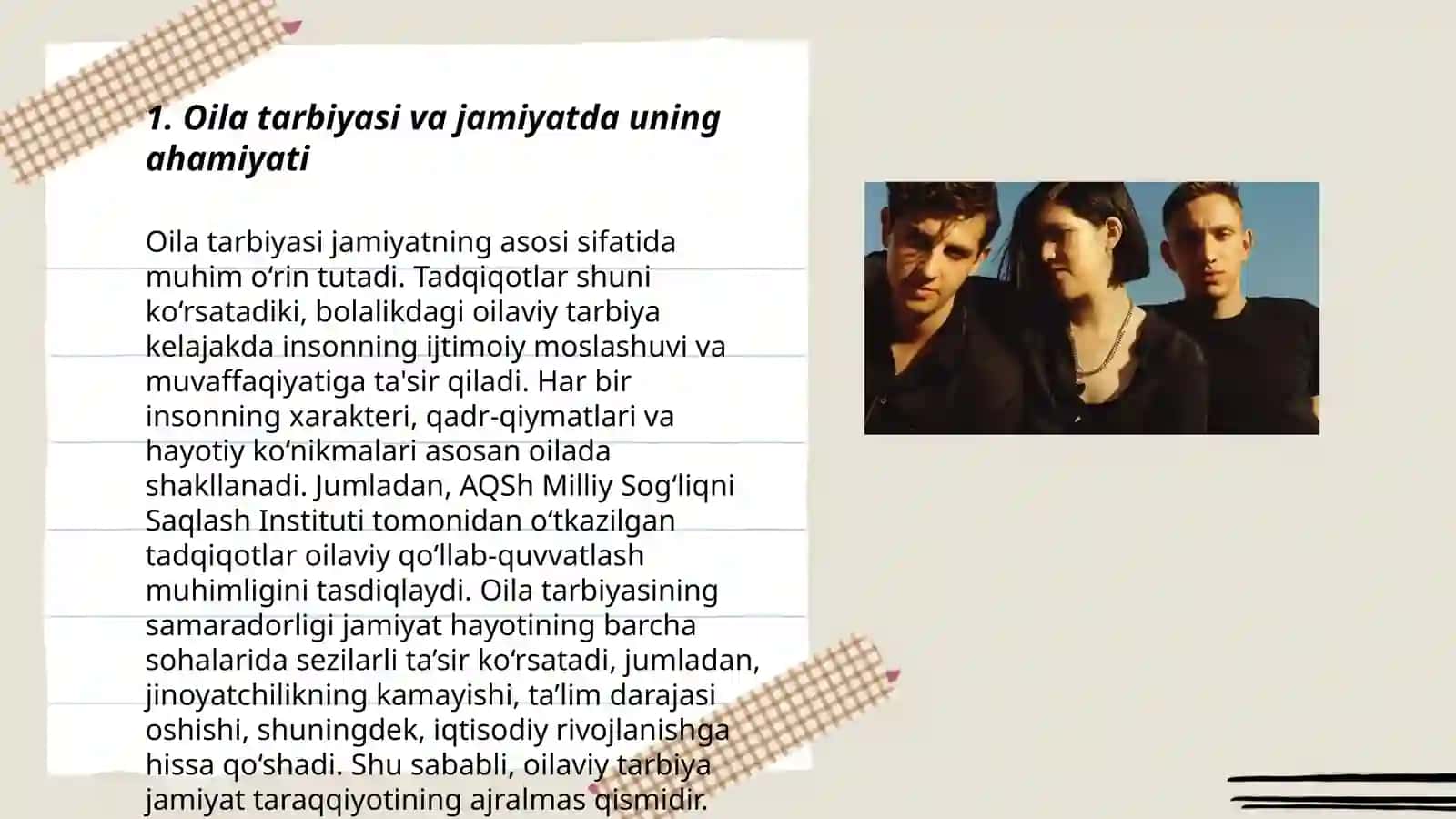 Jamiyatda oilaning o'rni 3