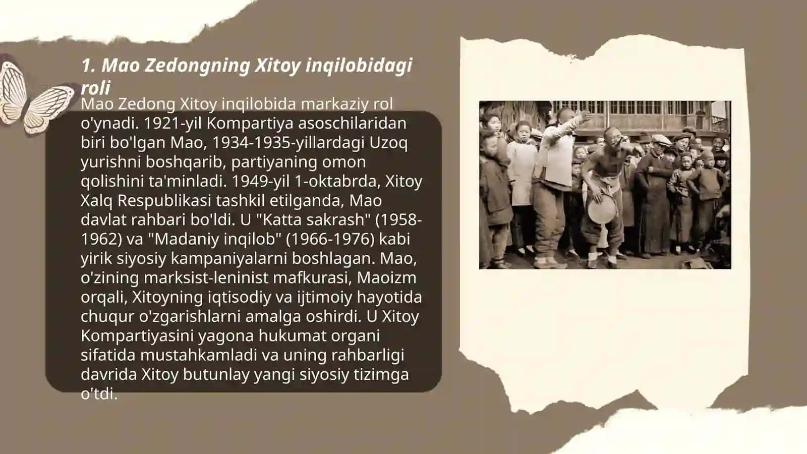 Maozedongning Xitoy tarixidagi o'rni 3