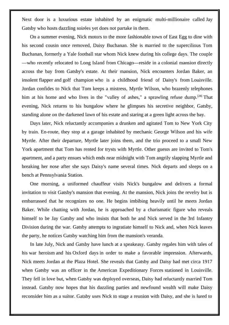 The great Gatsby nobel 3