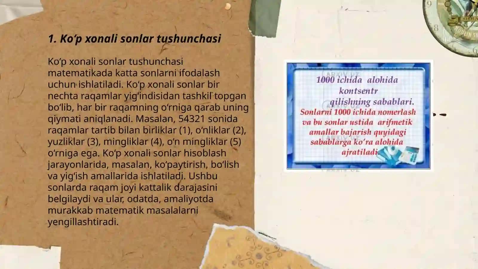 Ko‘p xonali sonlarni o‘qitish metodikasi 3