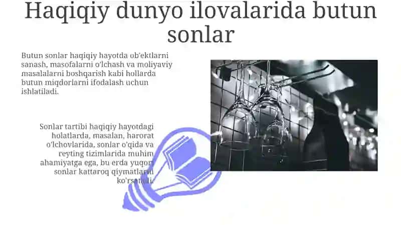 Tartib va miqdor butun sonlar 3