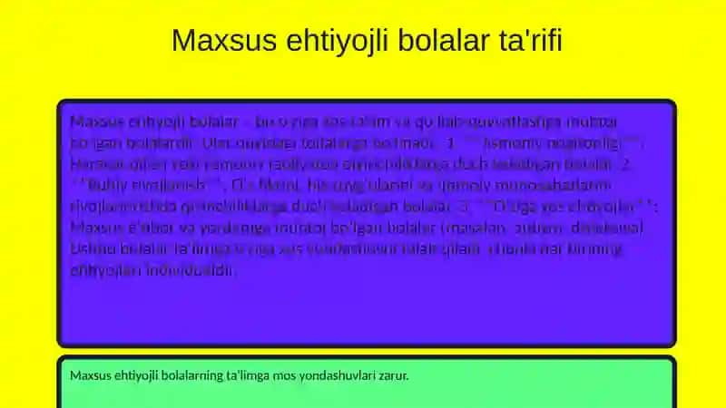 Maxsus ehtiyojli bolalar ta'rifi 3