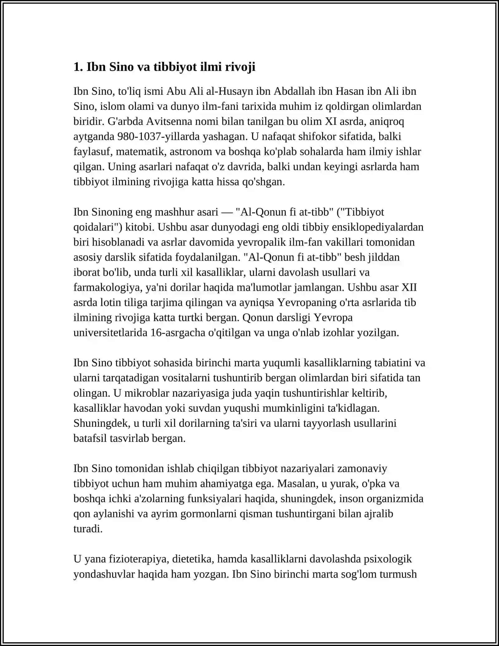 Ibn Sino va tibbiyot ilmi rivoji 3