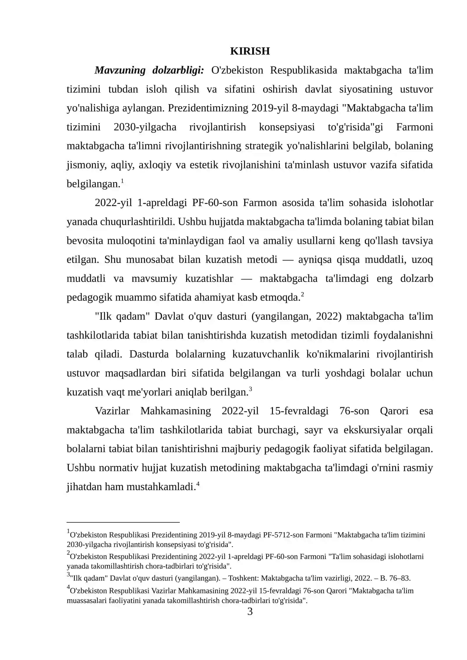 Qisqa muddatli, uzoq muddatli va mavsumiy kuzatishlarning pedagogik ahamiyati 3