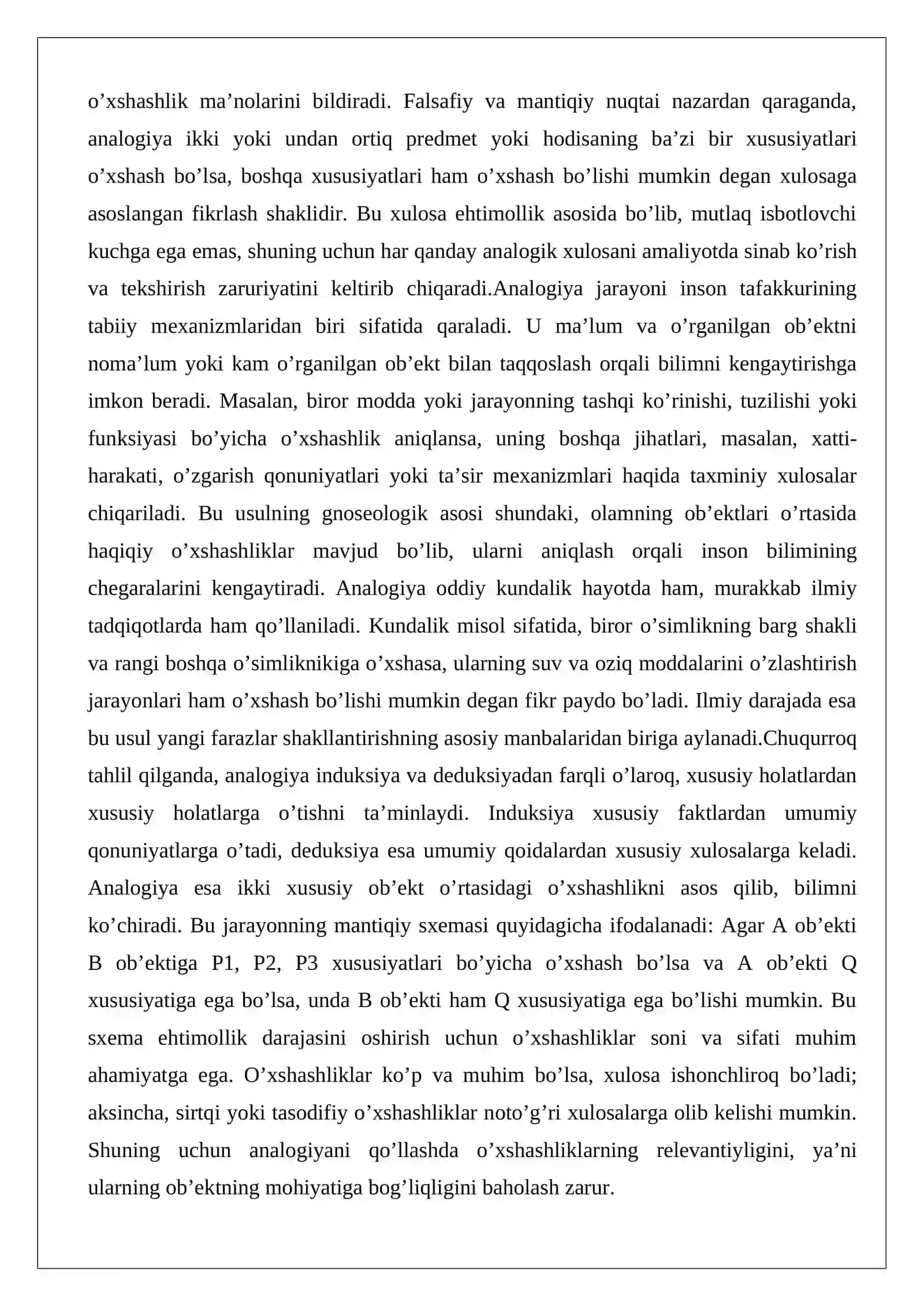 Bilishda analogiya va taqqoslash usullarining ro’li 3