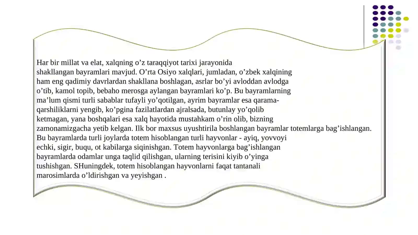 Mavsumiy va diniy bayramlar 3