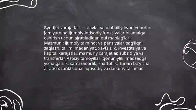 Byudjet xarajatlari va ularning turlari 3