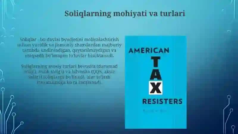 Soliqlar: Ta'rif, Turlari va Davlat Byudjeti Tuzilishidagi O'rni 3