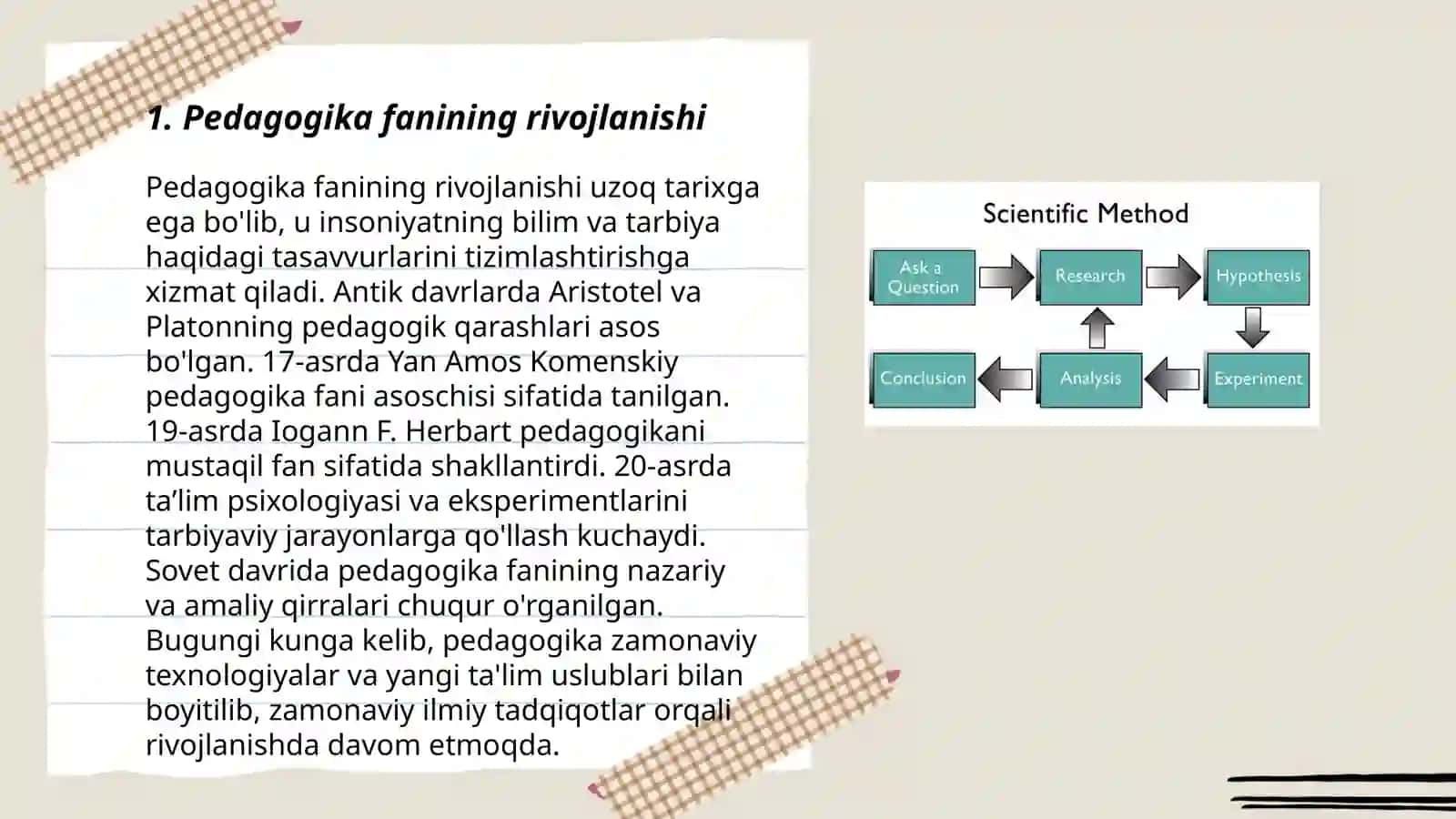 Pedagogika fanining predmeti,tadqiqot metodlari 3