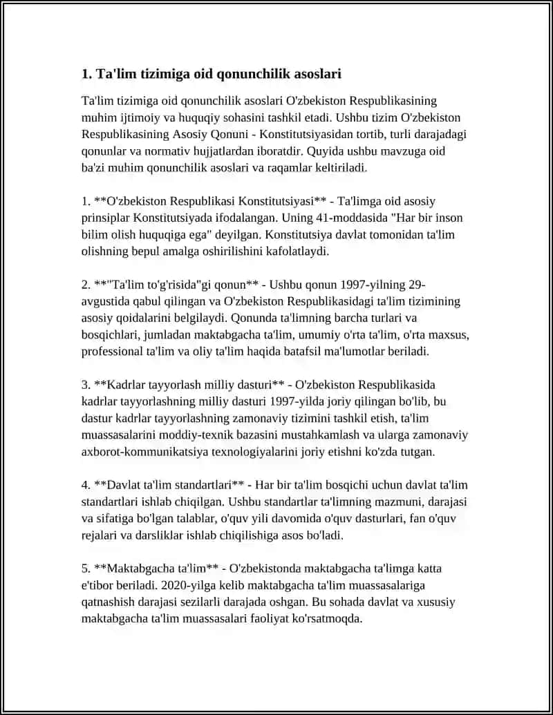 REFERAT Mavzu: KAREYADA TALIM TIZIMI 3