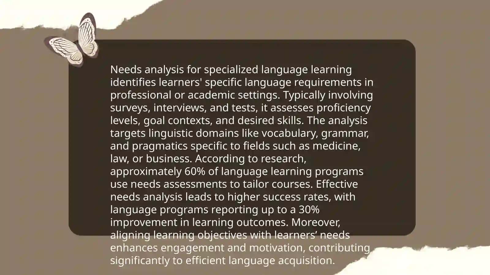 Selection of materials for teaching a foreign language in special areas and evaluate them 3