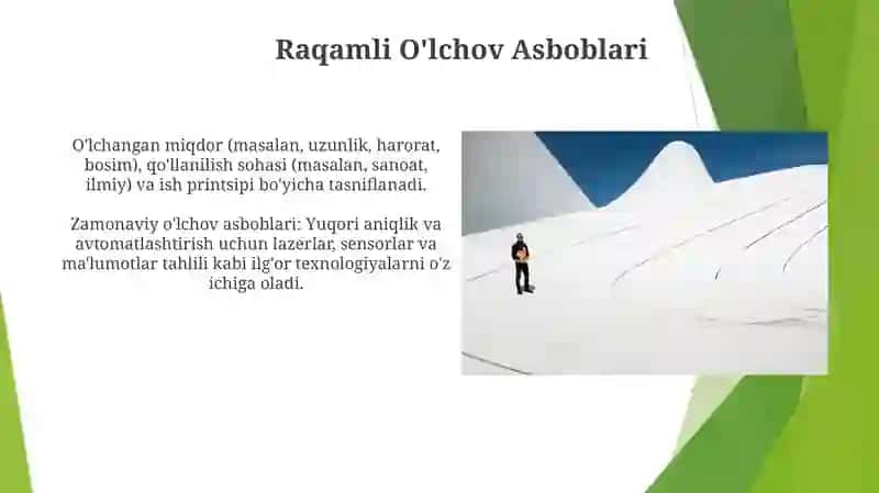 Zamonaviy o‘lchash asboblari va ularning tasniflari 3