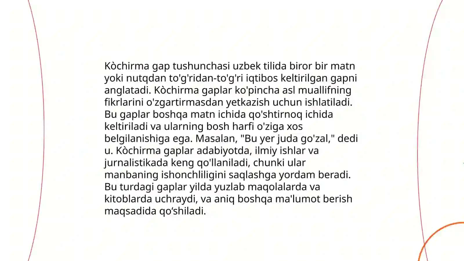 Kòchirma gap va òzlashtirma gap 3
