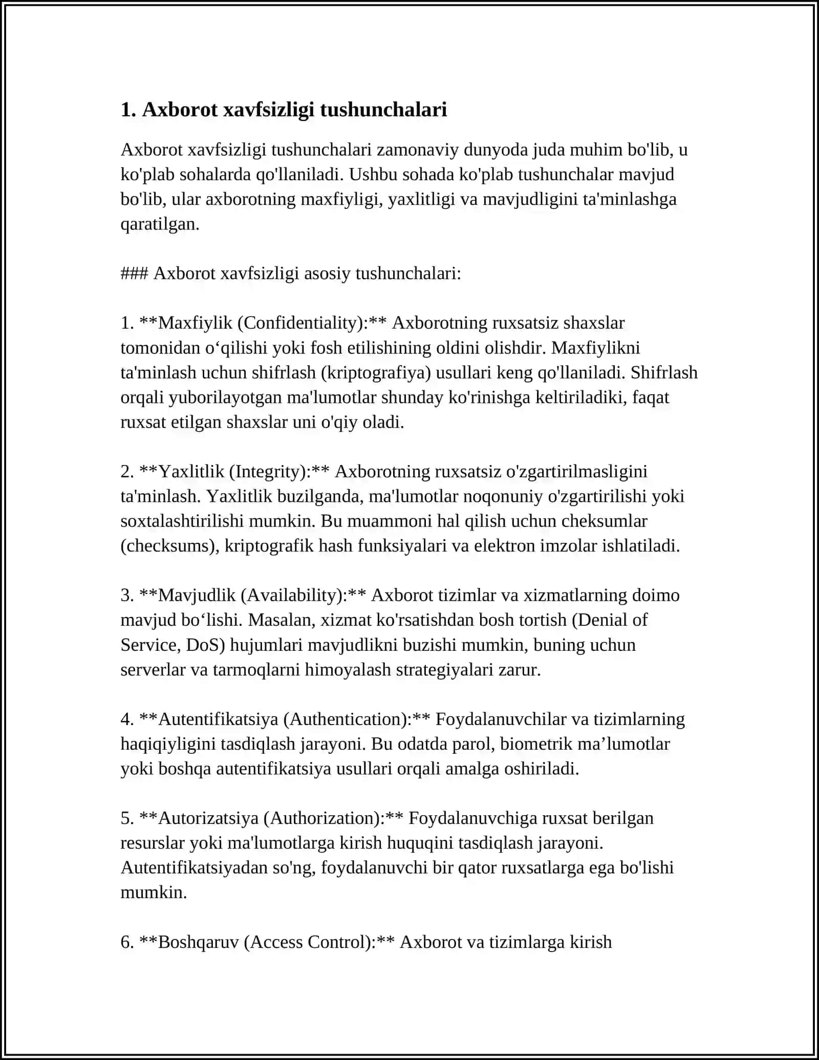 TOSHKENT AXBAROT TEXNOLOGIYALARI UNIVERSITETI SAMARQAND FILIALI AXBAROT XAVFSIZLIGINI TA‘MINLASH 3