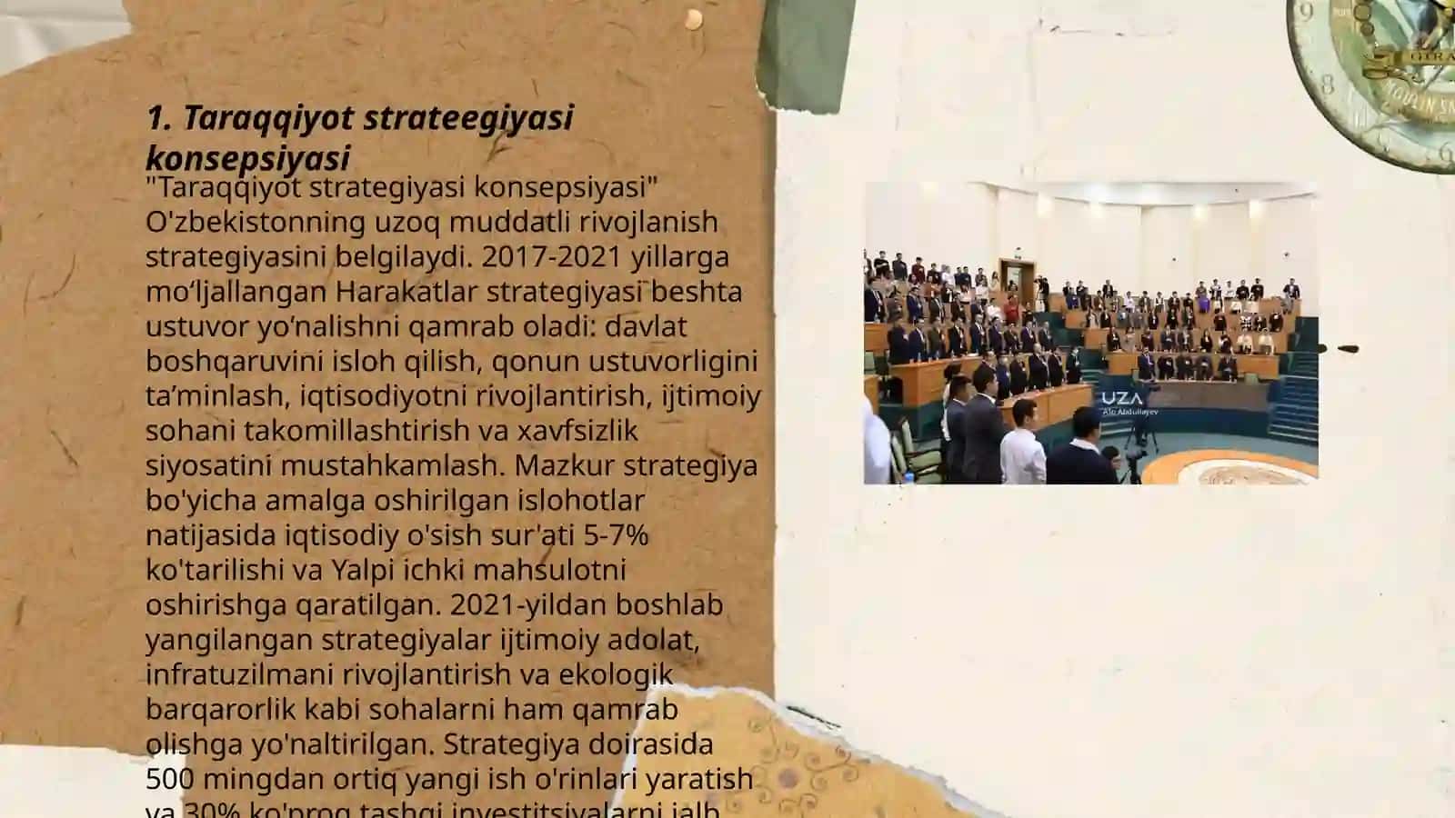 Taraqqiyot strategiyasining 6 yŏnalishi 3