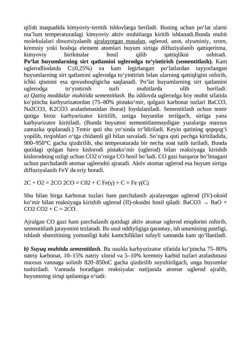 Termik ishlov berish texnologiyalari 3