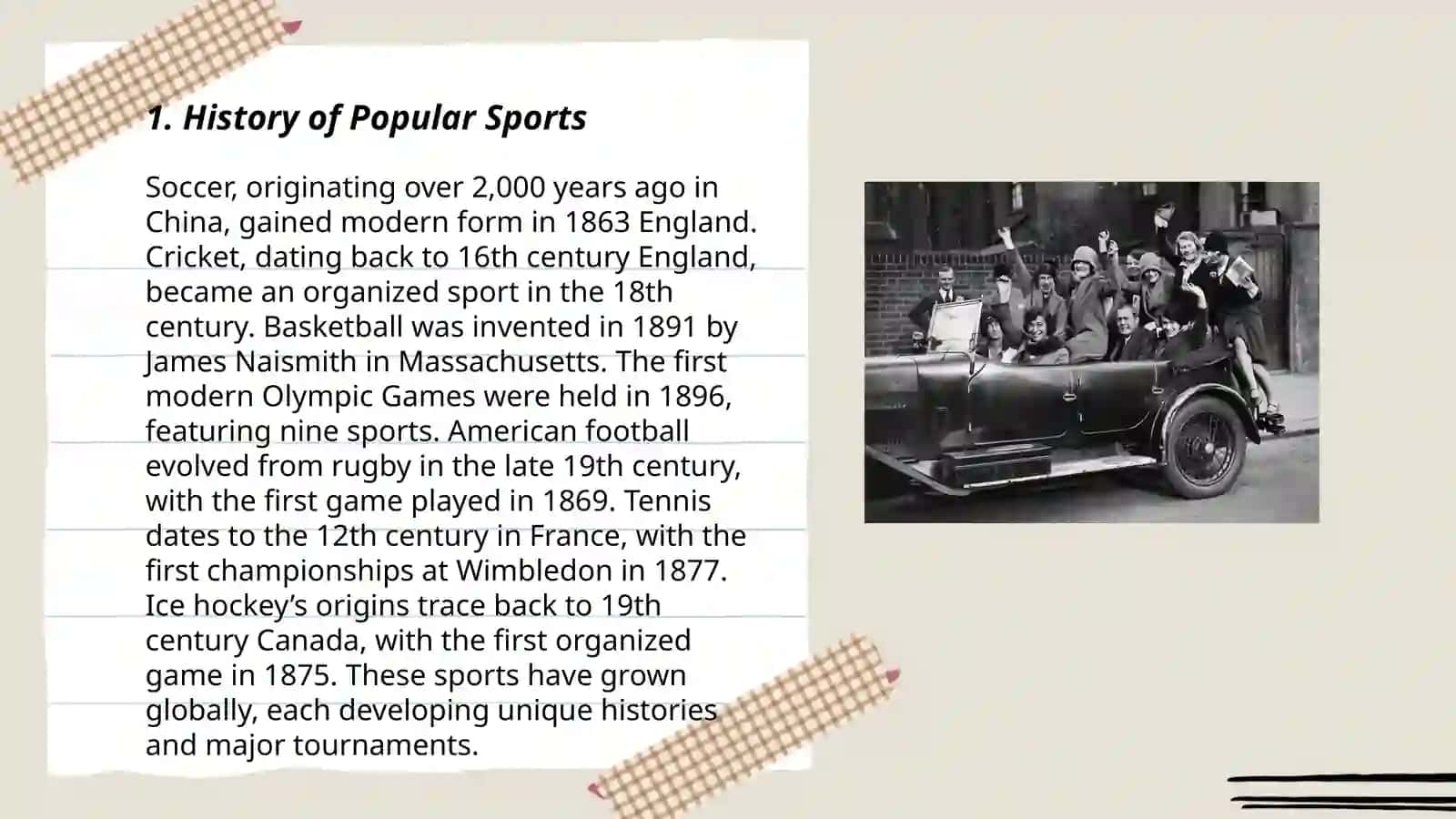 History of Popular Sports 3