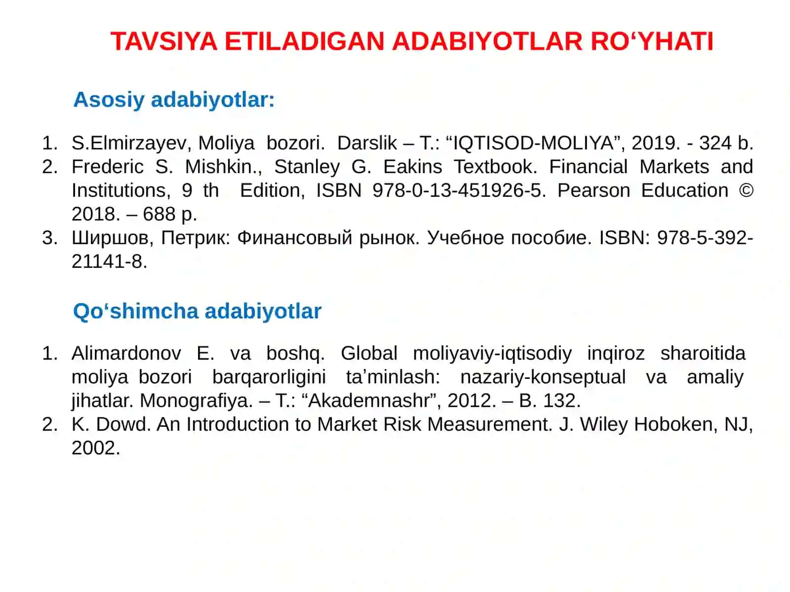 MOLIYA BOZORINING NAZARIY ASOSLARI 3