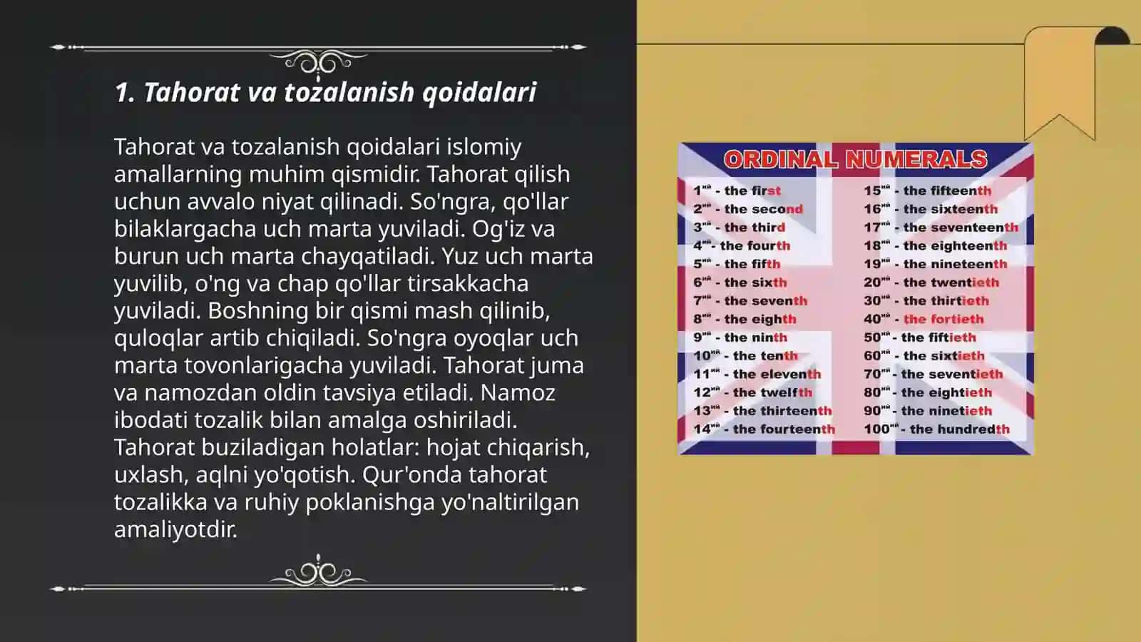 Tahorat va tozalanish qoidalari 3