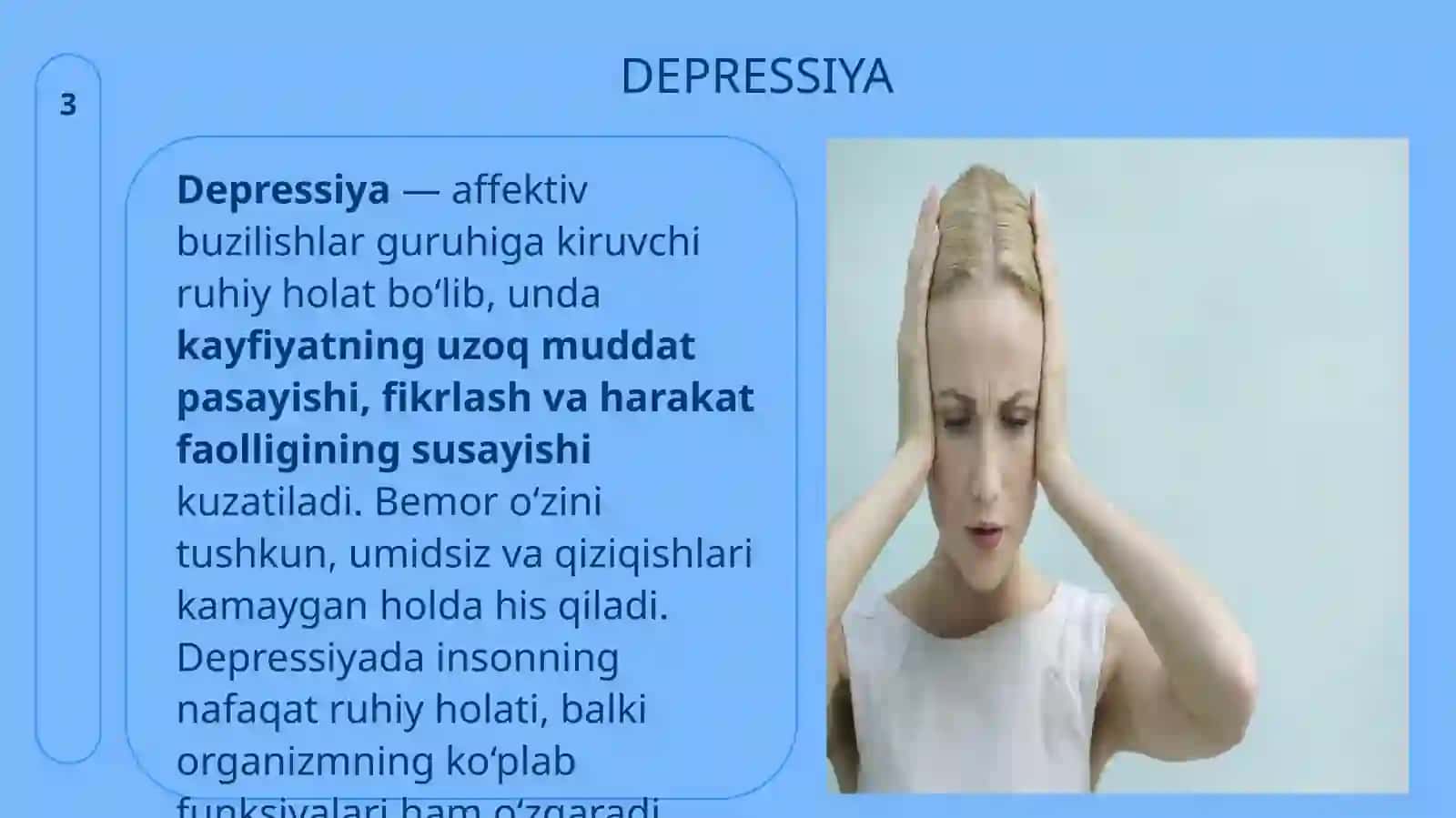 Depressiyalar 3