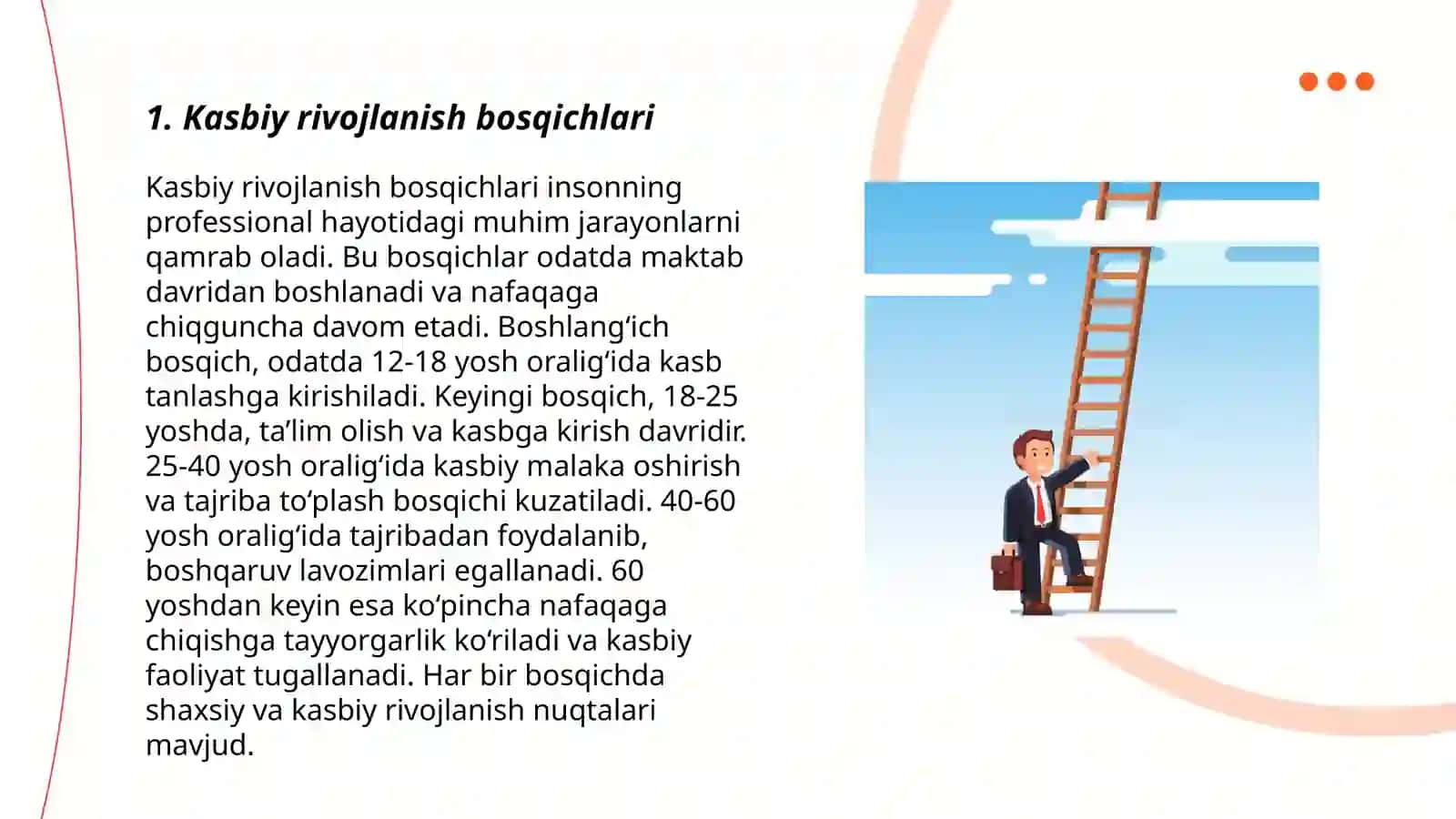 Kasbiy rivojlanish bosqichlari 3